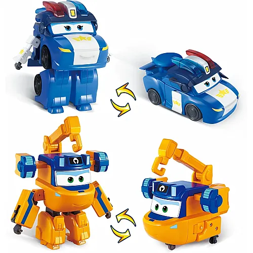 Alpha Toys Super Wings 2in1 Flugzeug-Roboter Lucie & Marty - 12,5 cm