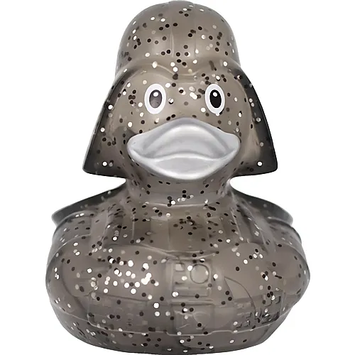 Badeente Glitzer Black Star