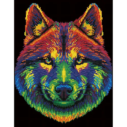 Diamond Dotz Neon Wolf