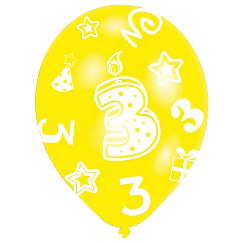 Amscan Ballone Zahl 3 (6Teile)