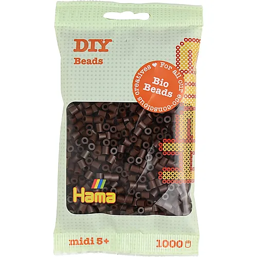 Hama Midi DIY B�gelperlen Braun - 1000 Teile