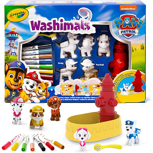 Activity Set mit 5 Welpen, 8 abwaschbaren Filzstiften