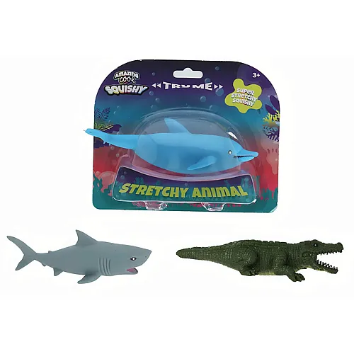 Jipy Stretch Tiere ass. Hai, Delfin und Krokodil