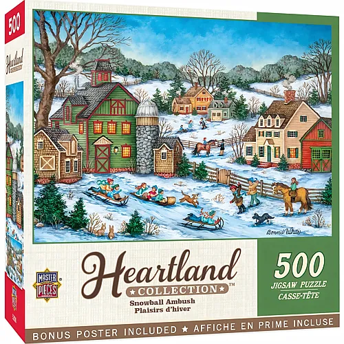 Master Pieces Puzzle Heartland Collection Schneeball-Hinterhalt - 500 Teile