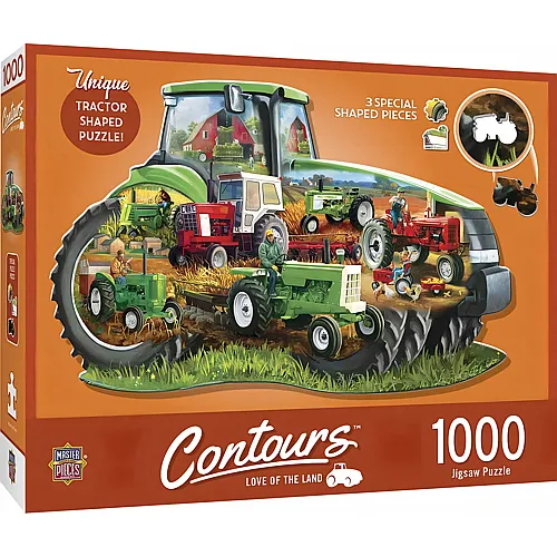 Master Pieces Puzzle Contours Traktor - 1000 Teile