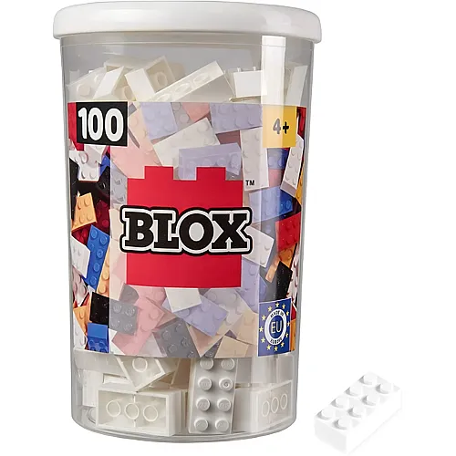 Androni Blox 8er Bausteine in Dose Weiss (100Teile)