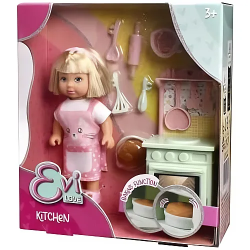 Spielpuppe mit K�che