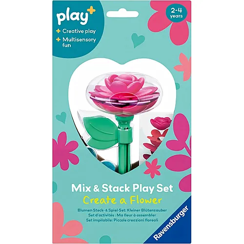 Ravensburger Play+ Blumen Steck- und Spiel-Set: Kleiner Bl�tenzauber rot