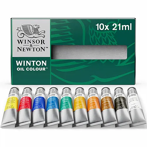 Winsor & Newton W&n Winton Ölfarben Tuben Set 10 X 21 ML Tuben