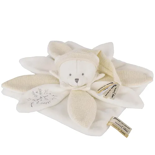 Doudou et Compagnie Schmusetuch B�r Bl�te Gold - 25 cm