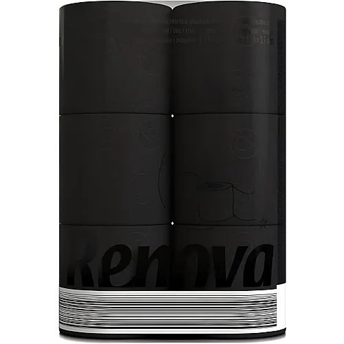 Renova Toilettenpapier 6 Rollen Schwarz