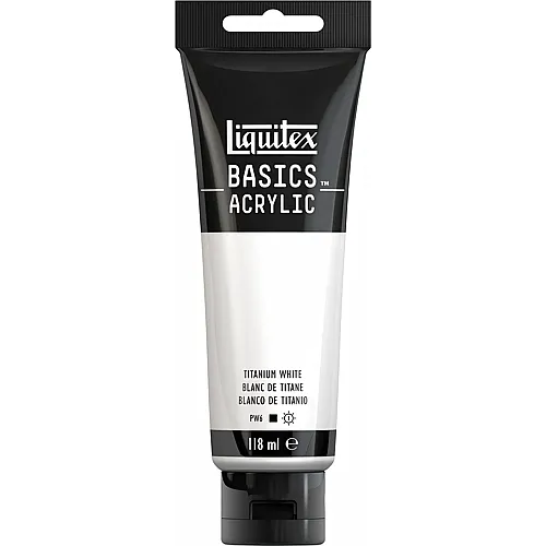 Liquitex Lqx Basics Acrylfarbe 118ml Tube Titanweiss