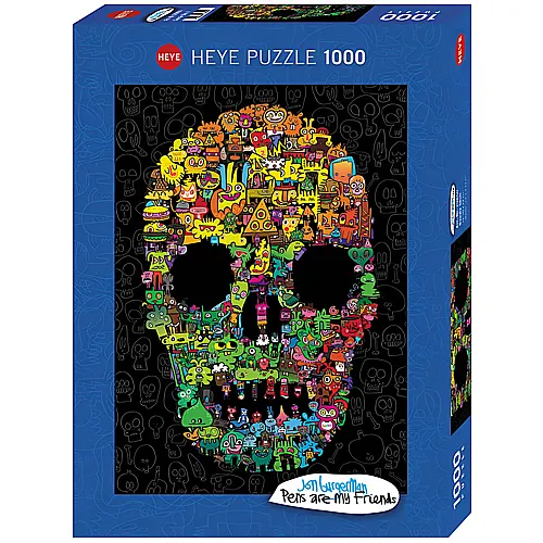 Heye Puzzle Jon Burgerman Doodle Skull