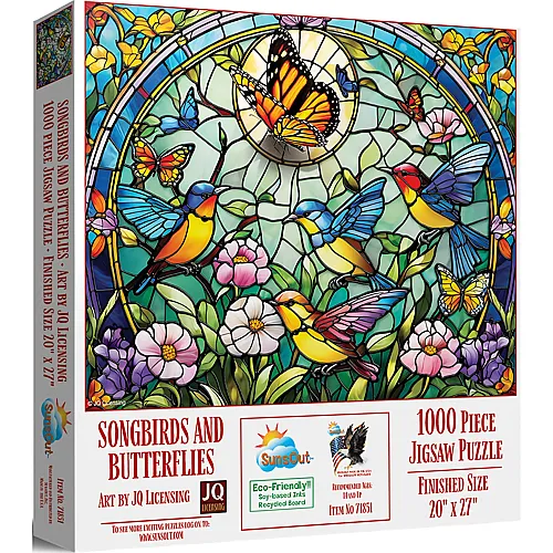 SunsOut Puzzle JQ Licensing SG Singv�gel und Schmetterlinge - 1000 Teile