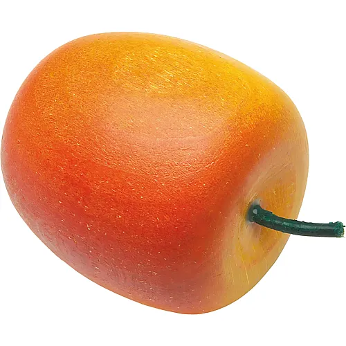 Erzi Apfel, gelb-rot aus Holz