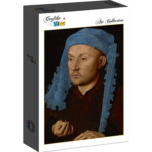 Grafika Puzzle Art Collection Jan van Eyck Grafika Kids Portrait of a Man with a Blue Chaperon, 1430-33 - 12 Teile