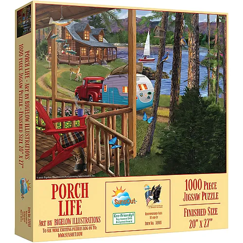 SunsOut Puzzle Bigelow Illustrations Porch Life - 1000 Teile