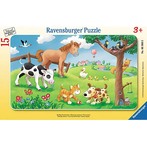 Ravensburger Puzzle Knuffige Tierfreunde (15Teile)