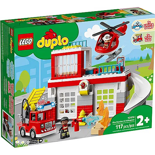 LEGO DUPLO Stadt Feuerwehrwache mit Hubschrauber (10970)