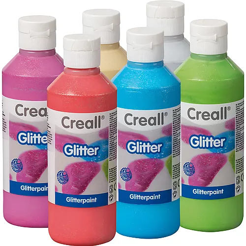 Creall Glitzerfarbe, 6x250ml