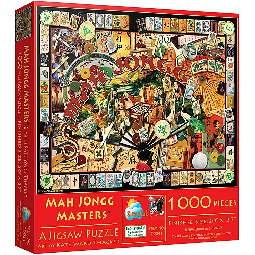SunsOut Puzzle Kate Ward Thacker Mah Jongg Masters - 1000 Teile