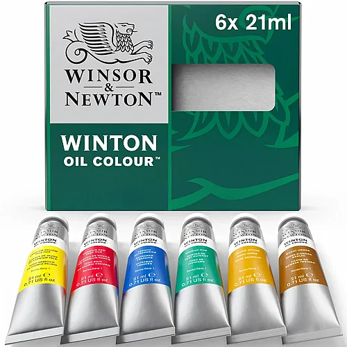 Winsor & Newton W&n Winton Ölfarben Tuben Set 6 X 21 ML Tuben
