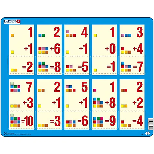 Larsen Puzzle Mathematik: Addition von 1 bis 10 - 10 Teile