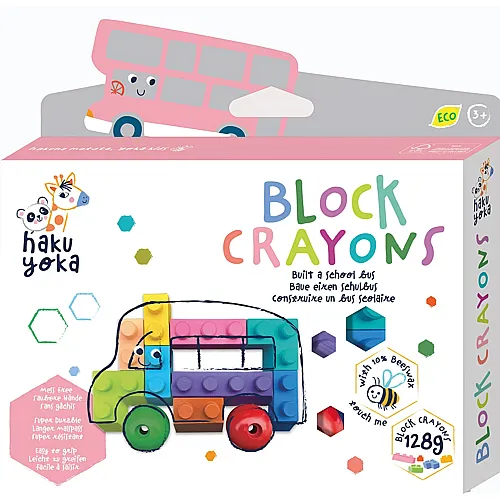 Hakuyoka Block-Wachsmalkreiden Schulbus