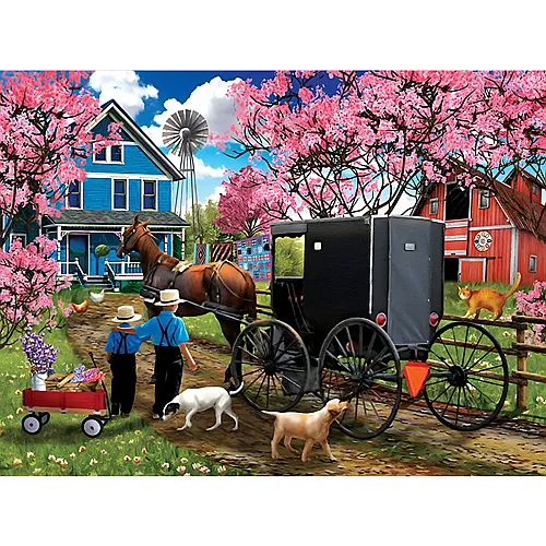 SunsOut Puzzle Tom Wood Cherry Blossom Time - 1000 Teile