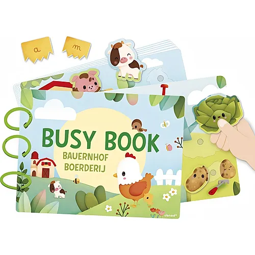 Janod DE Busy Book Bauernhof DEUTSCH