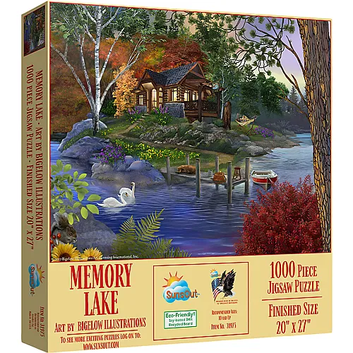 SunsOut Puzzle Memory Lake - 1000 Teile