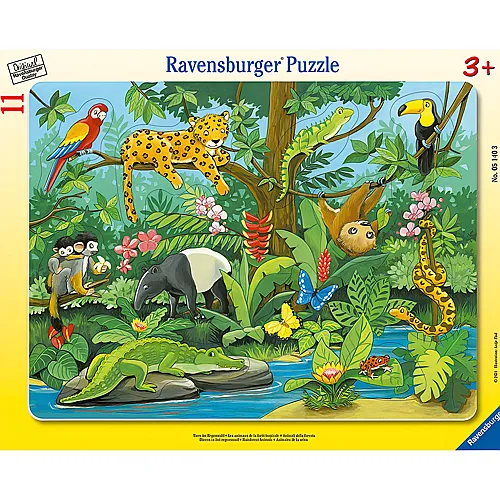 Ravensburger Puzzle Tiere im Regenwald (11Teile)