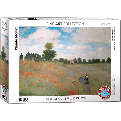 Eurographics Puzzle Fine Art Collection Claude Monet - Das Mohnfeld - 1000 Teile