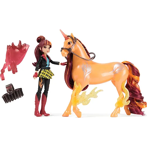 Valentina und Einhorn Cinder mit echter M�hne