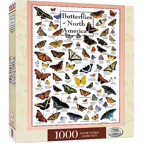 Master Pieces Puzzle Butterflies of North America (1000Teile)