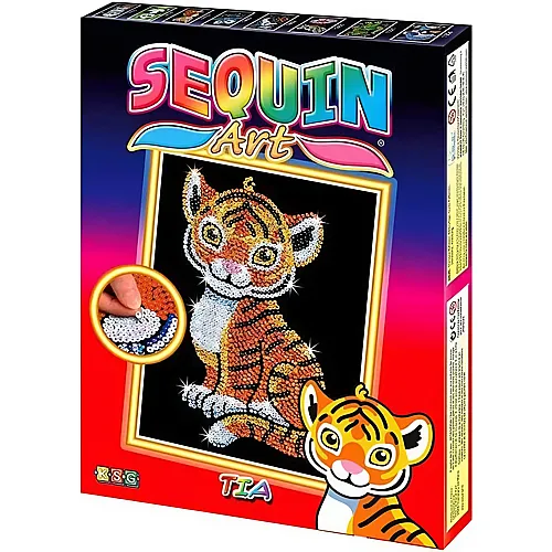 Sequin Art Pailettenbild Tiger Tia
