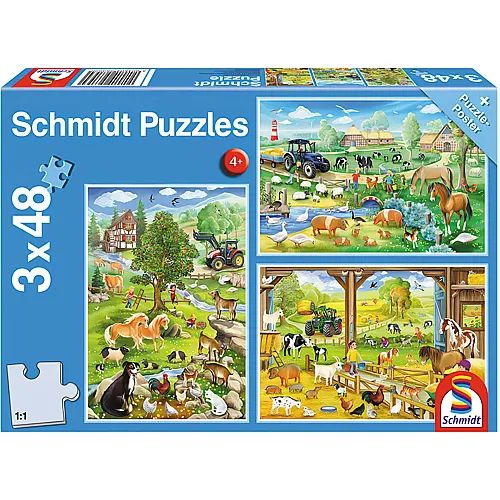 Schmidt Puzzle Bauernhof (3x48)
