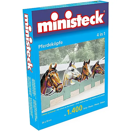 ministeck Pferdekpfe 4-in-1 (1400Teile)