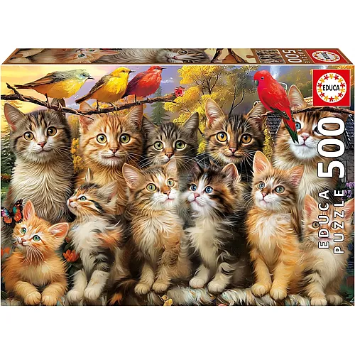Educa Puzzle Kittens and Birds (500Teile)