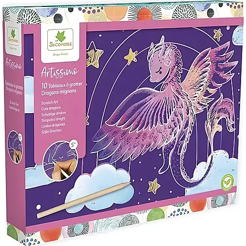Sycomore Artissimo GM Scratch Art Dragons Mignons (fr-de-it)