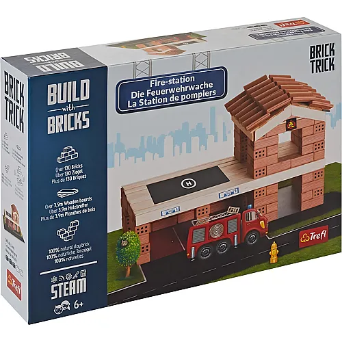 Trefl Build with Bricks Das Feuerwehrhaus - 130 Teile
