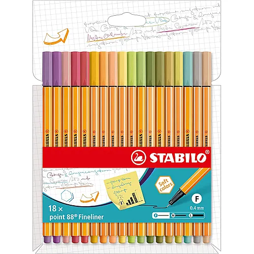 Stabilo Fineliner point 88 - 18 Teile
