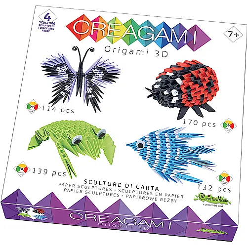 Creagami Origami 3D 4er Set Tiere (555Teile)