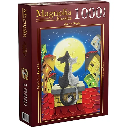 Magnolia Puzzle Cats on the Roof (1000Teile)