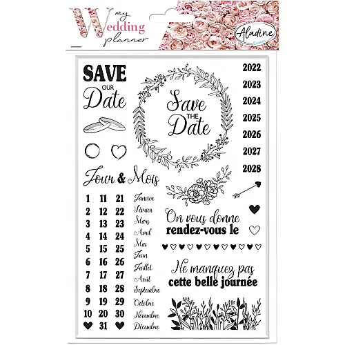 Aladine Stempelbogen Wedding Planner Save The Date