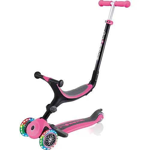 Globber Scooter Go Up Foldable Plus Lights Pink
