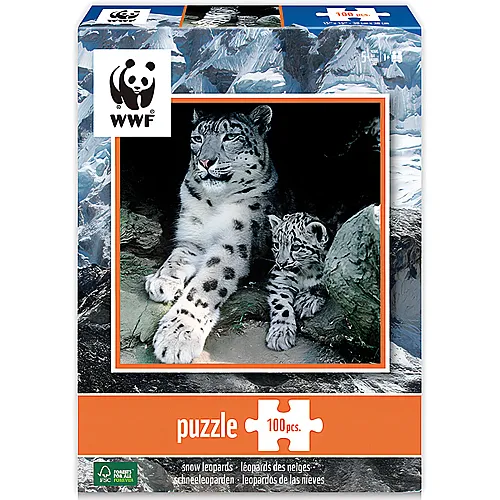 Ambassador Puzzle WWF Schneeleoparden (100Teile)