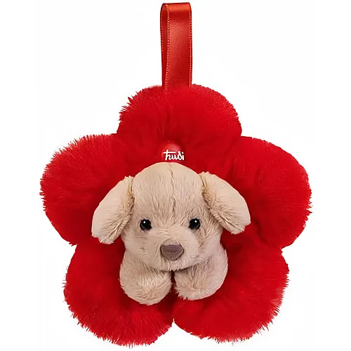 Trudi Flower dog with ribbon - 9 cm