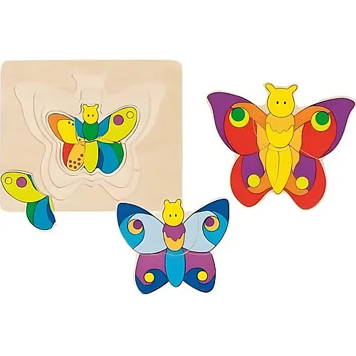 Goki Schichtenpuzzle Schmetterling (11Teile)