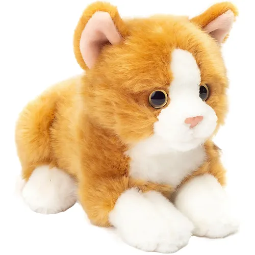 Teddy-Hermann Katze liegend Rot - 20 cm